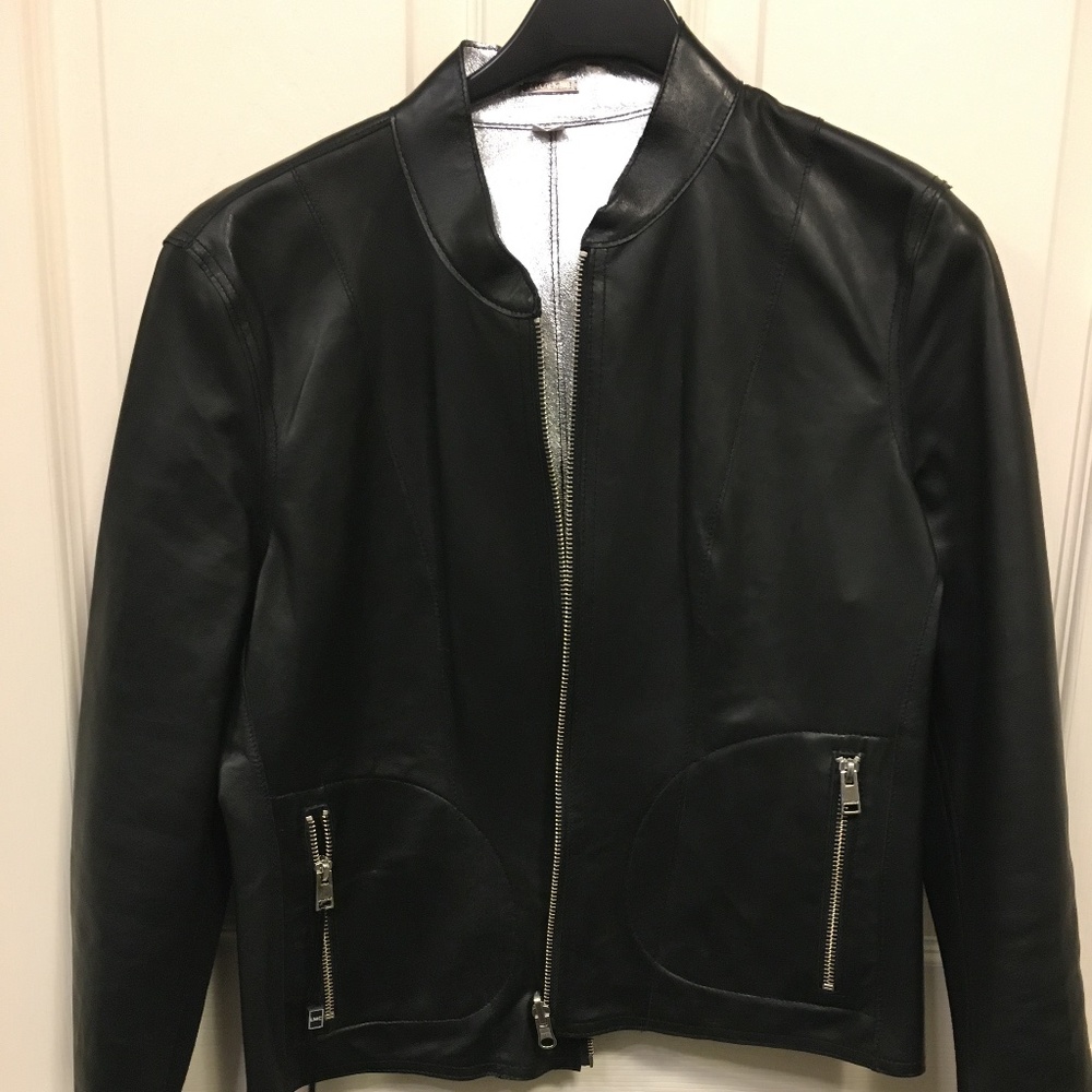 Reversible leather jacket